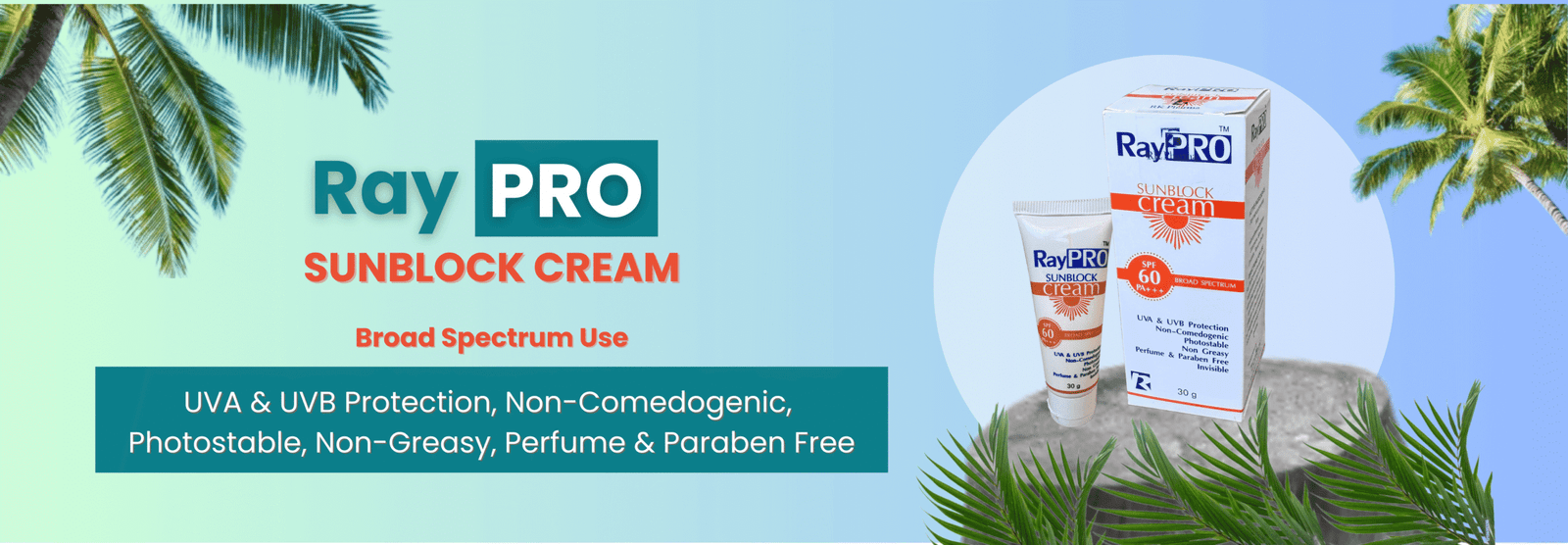 Ray pro sunblock cream